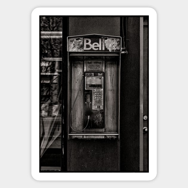 Phone Booth No 32 with Border Sticker by learningcurveca